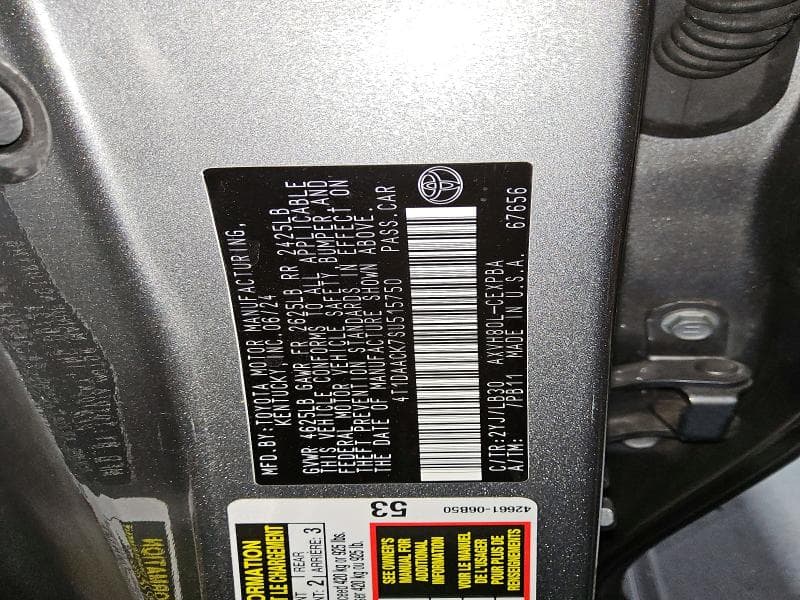 2025 TOYOTA CAMRY XSE 12