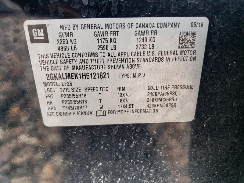 2017 GMC TERRAIN SLE 12