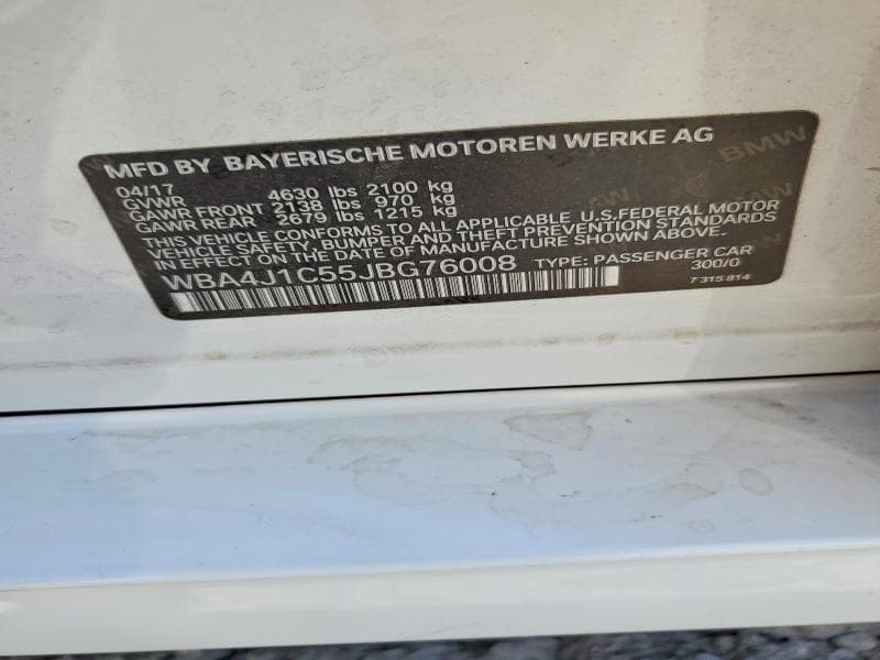 2018 BMW 430I GRAN COUPE 12