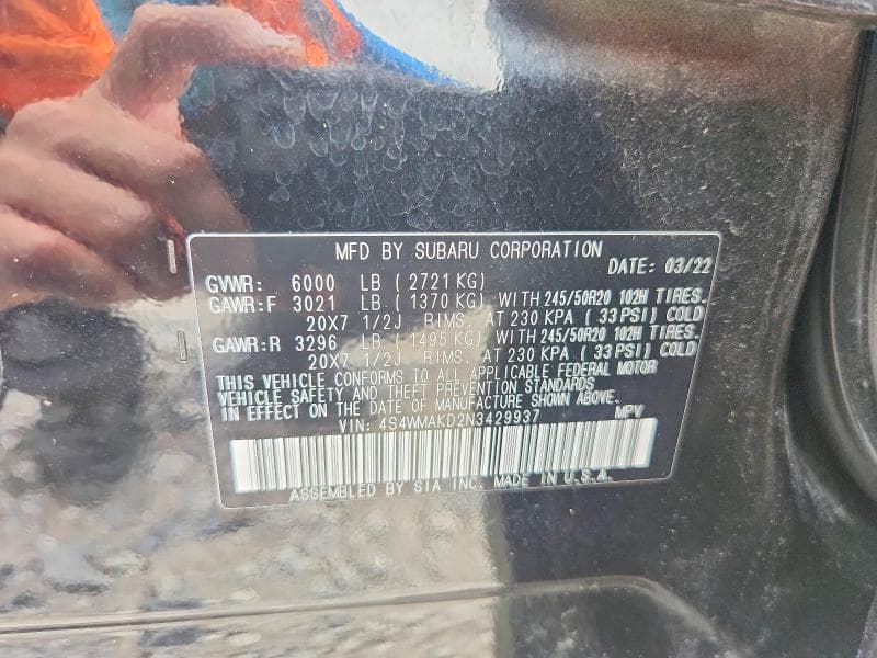 2022 SUBARU ASCENT 13