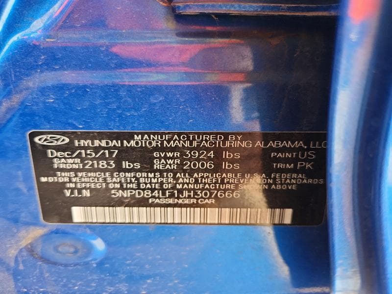 2018 HYUNDAI ELANTRA SEL 13