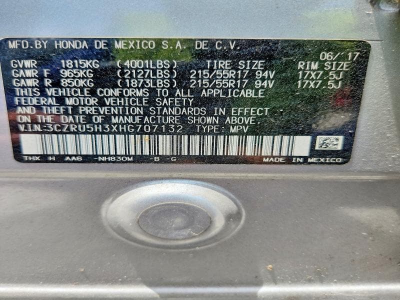 2017 HONDA HR-V LX 13