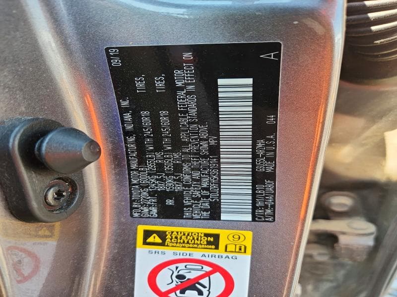2019 TOYOTA HIGHLANDER XLE 13