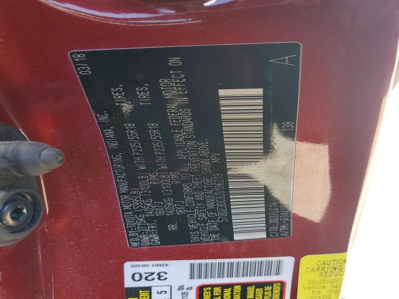2018 TOYOTA SIENNA XLE 7-PASSENGER 12