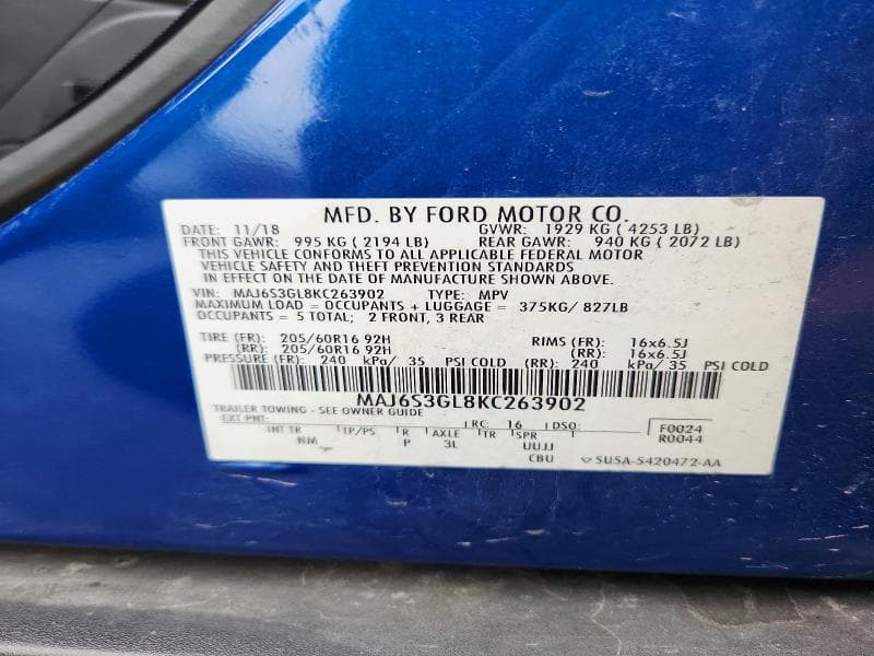 2019 FORD ECOSPORT SE 14