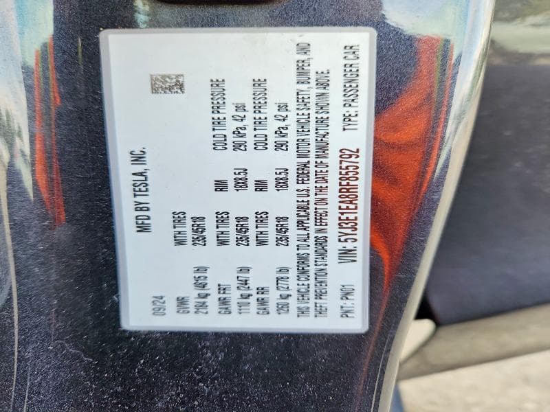 2024 TESLA MODEL 3 12