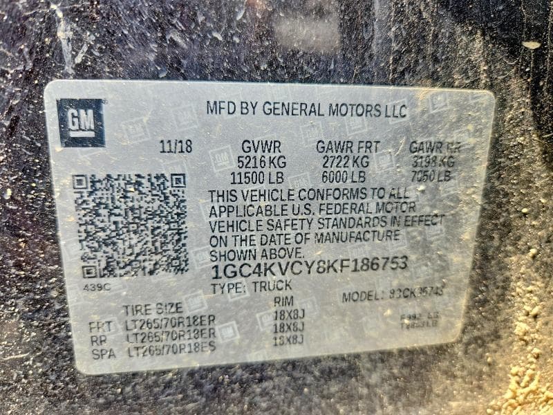 2019 CHEVROLET SILVERADO K3500 12