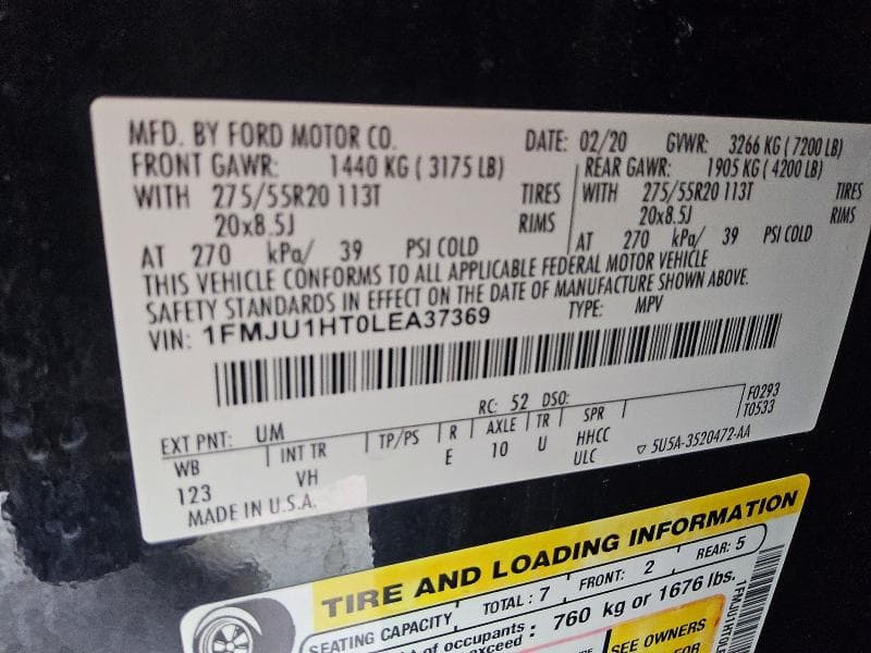 2020 FORD EXPEDITION XLT 13