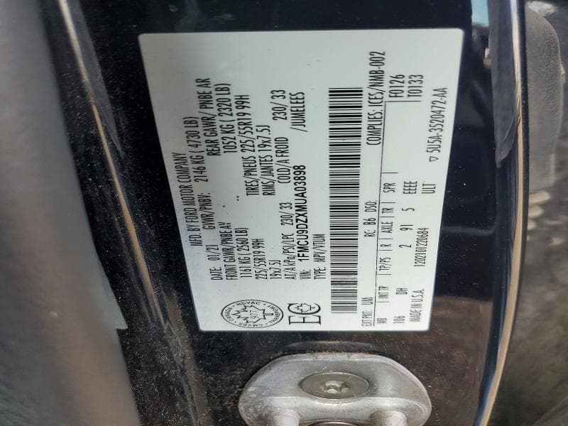 2021 FORD ESCAPE TITANIUM 12