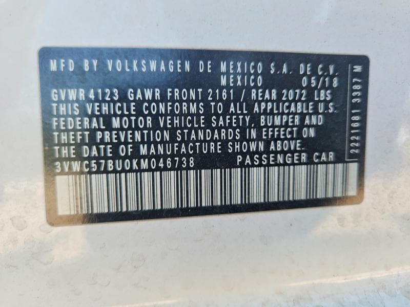 2019 VOLKSWAGEN JETTA S 12