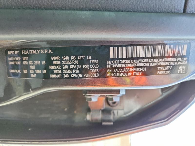 2017 JEEP RENEGADE LATITUDE LONGITUDE 13