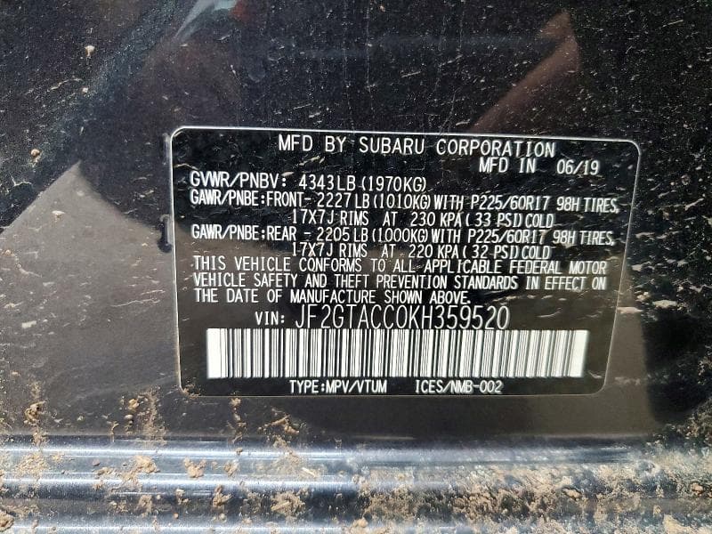 2019 SUBARU CROSSTREK PREMIUM 13