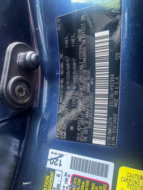 2018 TOYOTA SIENNA XLE 8-PASSENGER 13