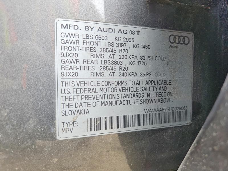 2017 AUDI Q7 PREMIUM 13