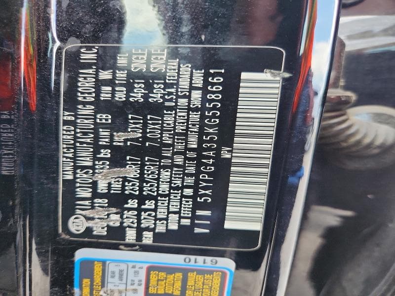 2019 KIA SORENTO L 13