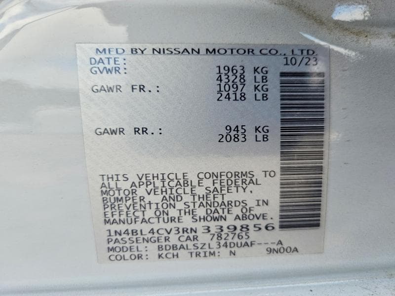 2024 NISSAN ALTIMA SR 13