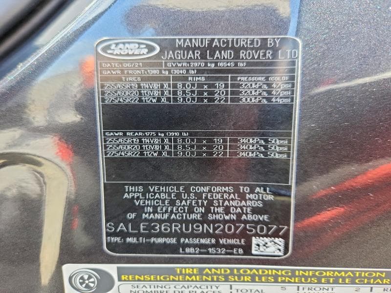 2022 LAND ROVER DEFENDER 90 X-DYNAMIC HSE 12