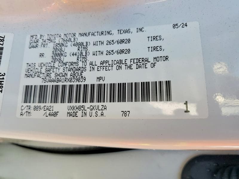 2024 TOYOTA SEQUOIA LIMITED 13