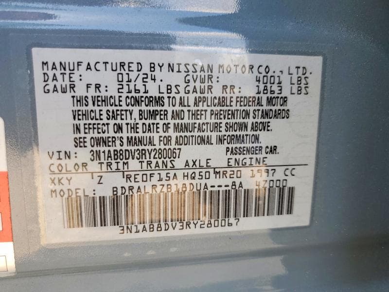 2024 NISSAN SENTRA SR 12