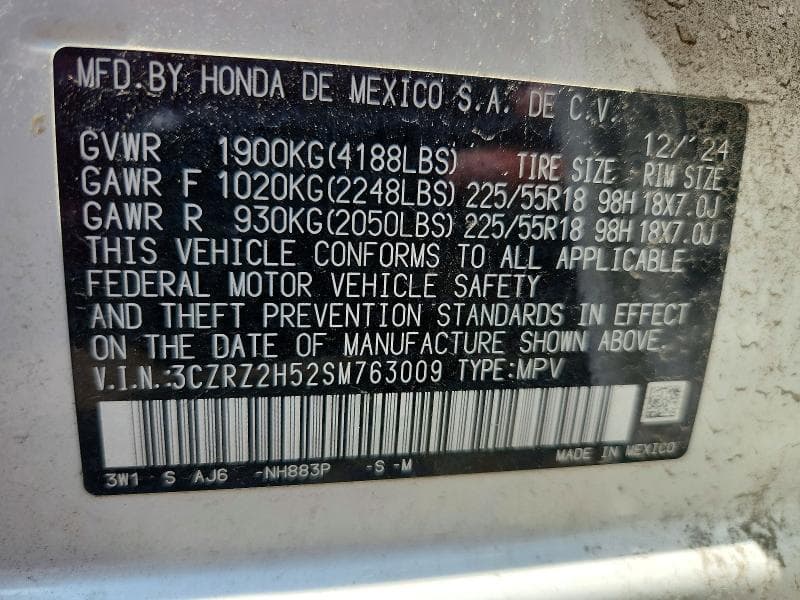 2025 HONDA HR-V SPORT 14