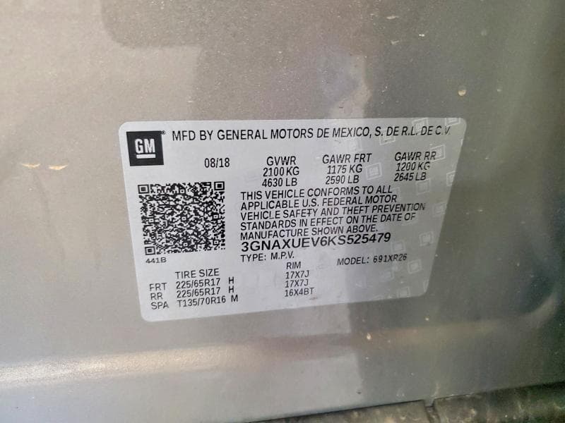 2019 CHEVROLET EQUINOX LT 14