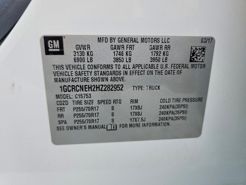 2017 CHEVROLET SILVERADO C1500 12