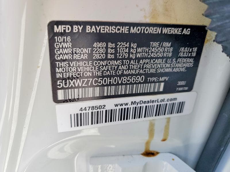 2017 BMW X3 SDRIVE28I 13