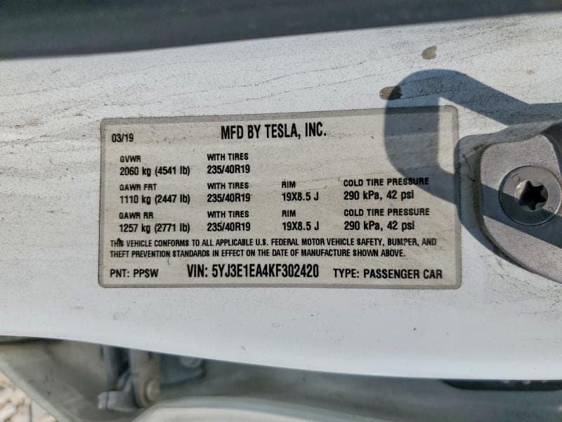 2019 TESLA MODEL 3 13