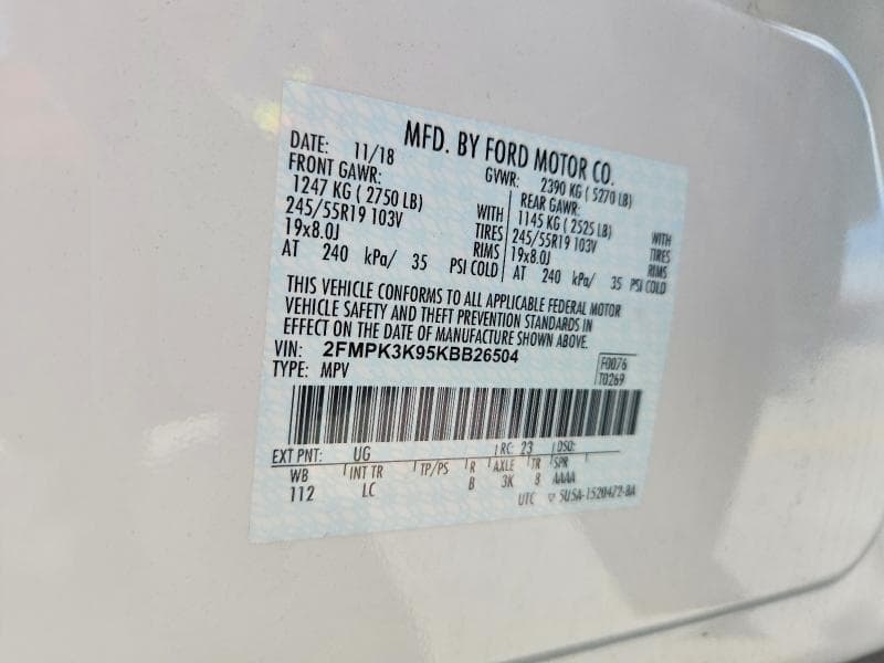 2019 FORD EDGE TITANIUM 13
