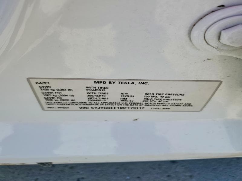 2021 TESLA MODEL Y 12