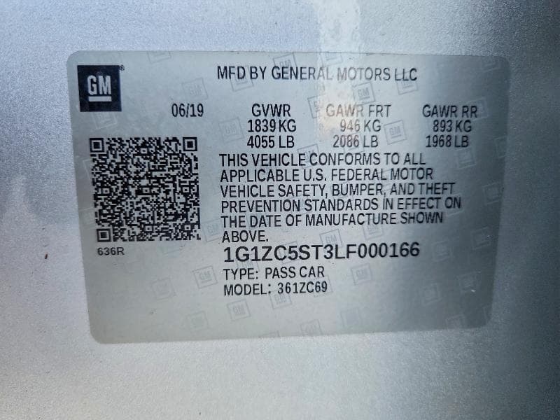 2020 CHEVROLET MALIBU LS 13