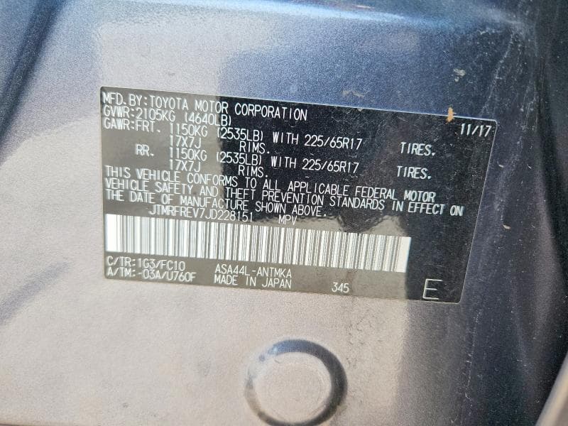 2018 TOYOTA RAV4 XLE 13