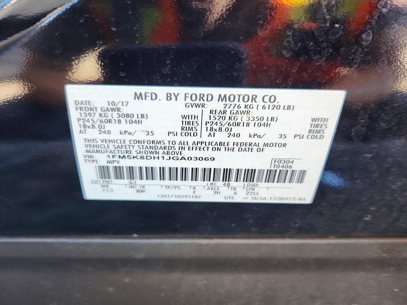 2018 FORD EXPLORER XLT 13