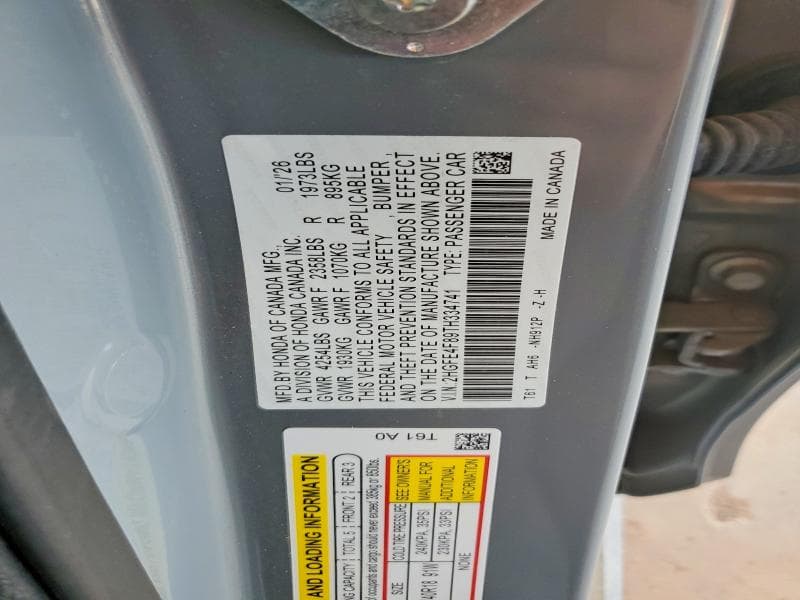 2026 HONDA CIVIC SPORT 12