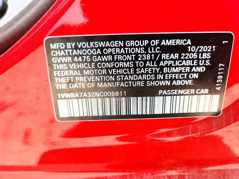 2022 VOLKSWAGEN PASSAT LIMITED EDITION 13