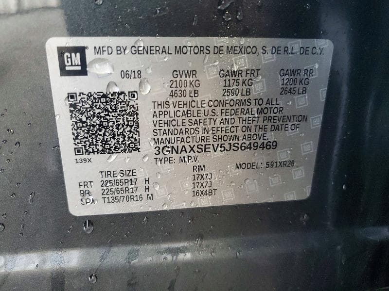 2018 CHEVROLET EQUINOX LT 13