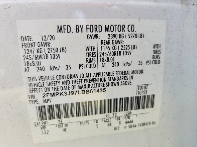 2020 FORD EDGE SEL 13
