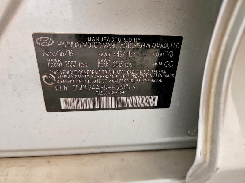 2017 HYUNDAI SONATA SE 12