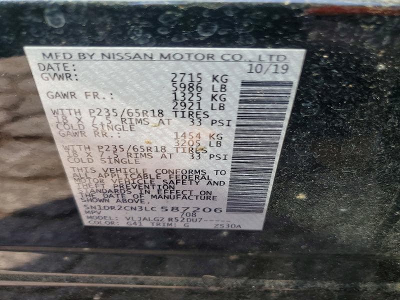 2020 NISSAN PATHFINDER SL 13