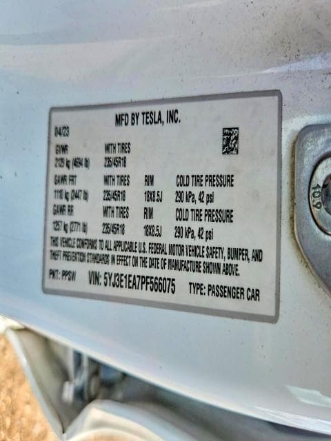 2023 TESLA MODEL 3 12