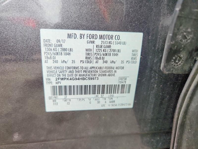 2017 FORD EDGE SE 13