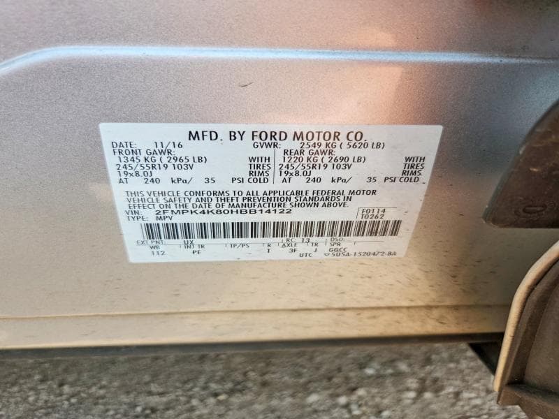 2017 FORD EDGE TITANIUM 13