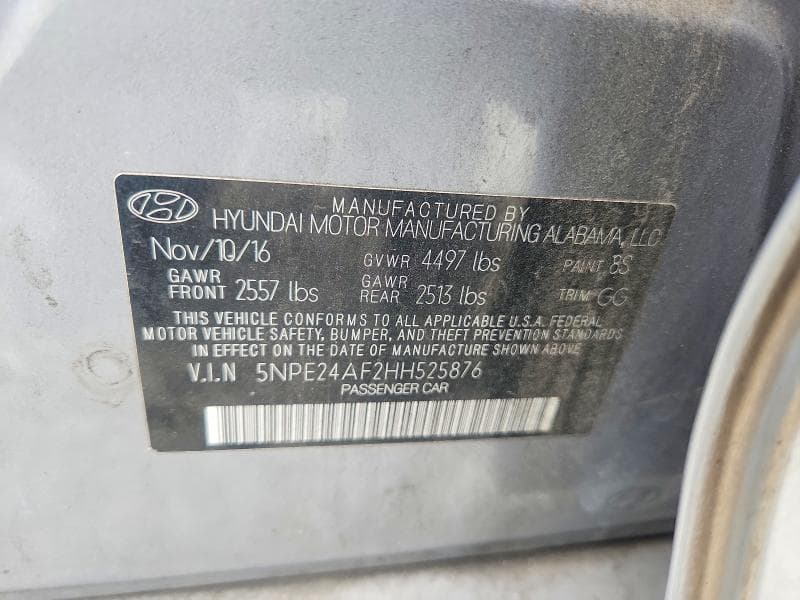 2017 HYUNDAI SONATA SE 12