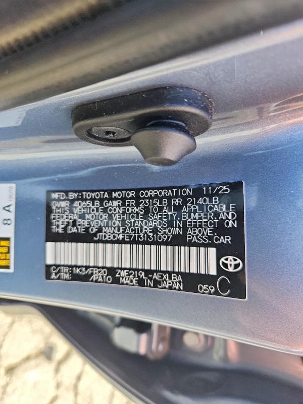 2026 TOYOTA COROLLA HYBRID LE 12