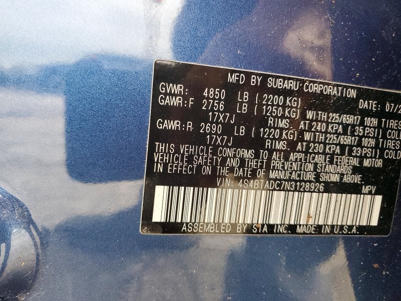 2022 SUBARU OUTBACK PREMIUM 13