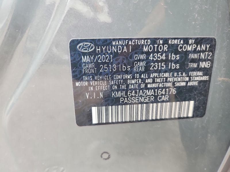 2021 HYUNDAI SONATA SEL 12