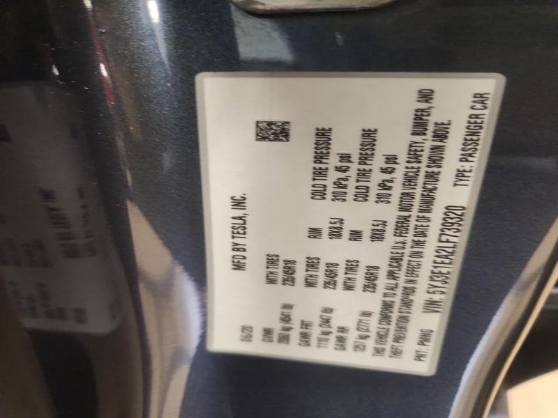 2020 TESLA MODEL 3 12