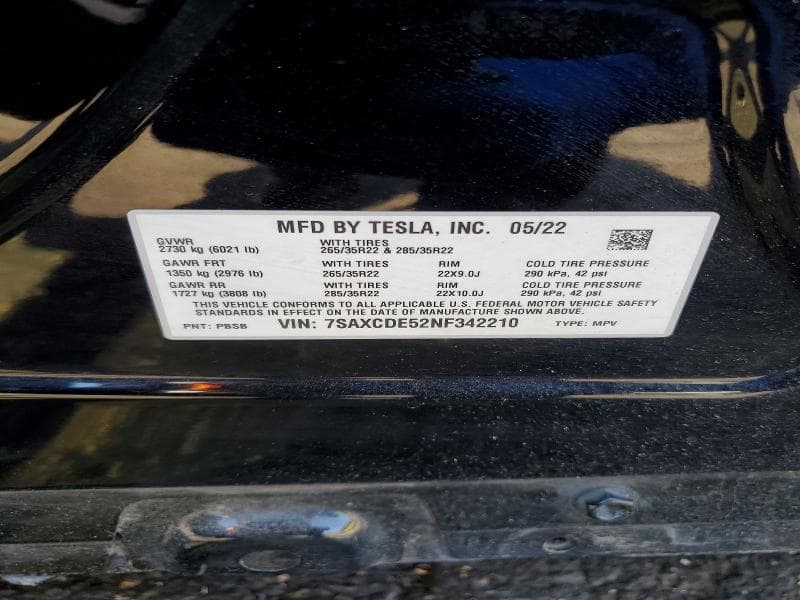 2022 TESLA MODEL X 12