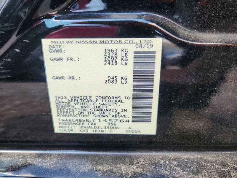 2020 NISSAN ALTIMA S 13