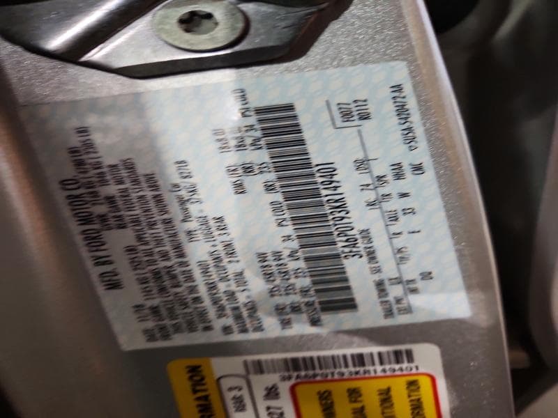 2019 FORD FUSION SE 12